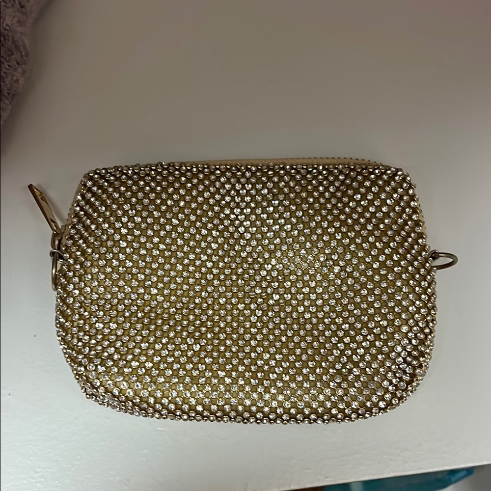 Elegant Gold Rhinestone Clutch